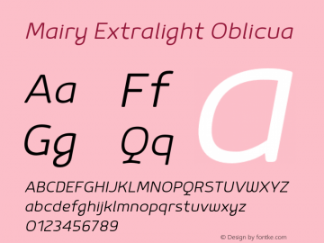 Mairy Extralight Oblicua Version 1.000图片样张