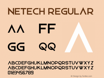 NETECH Version 1.00;September 21, 2021;FontCreator 13.0.0.2683 32-bit图片样张