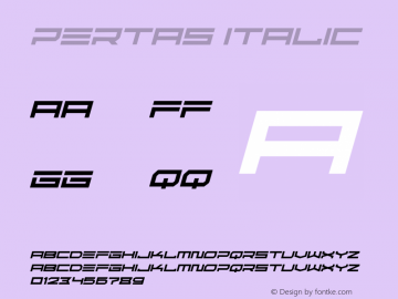 pertas Italic Version 1.00;October 14, 2021;FontCreator 13.0.0.2683 32-bit图片样张