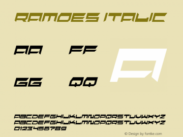 ramoes Italic Version 1.00;October 29, 2021;FontCreator 13.0.0.2683 32-bit图片样张