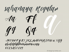 sahanaya Version 1.00;September 7, 2021;FontCreator 12.0.0.2545 64-bit图片样张