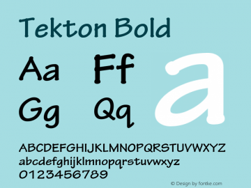 Tekton Bold Version 2.073图片样张