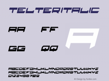 telter Italic Version 1.00;October 30, 2021;FontCreator 13.0.0.2683 32-bit图片样张