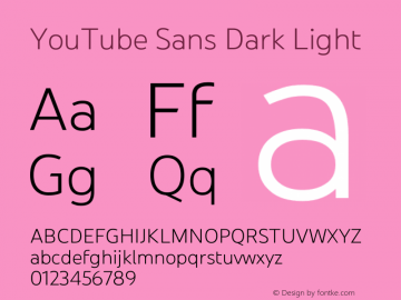 YouTube Sans Dark Light 