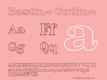 Bastine Outline Version 1.000图片样张