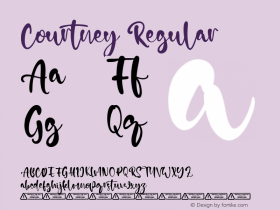 Courtney Version 1.00;February 2, 2022;FontCreator 12.0.0.2563 64-bit图片样张