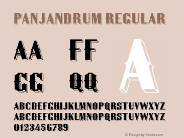 Panjandrum Regular 001.000 Font Sample