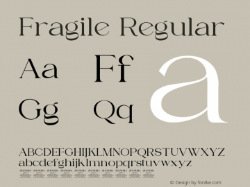 Fragile Version 1.00;January 6, 2022;FontCreator 11.5.0.2427 32-bit图片样张