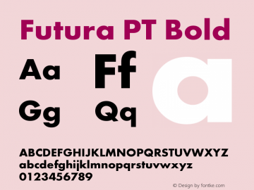 Futura Cyrillic Bold Version 1.007图片样张