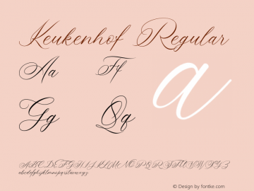 Keukenhof Version 1.00;August 3, 2021;FontCreator 12.0.0.2567 64-bit图片样张