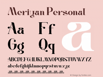 Meriyan Personal Version 001.000图片样张