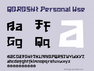 QOROSHI Personal Use Version 1.005;Fontself Maker 3.5.7图片样张