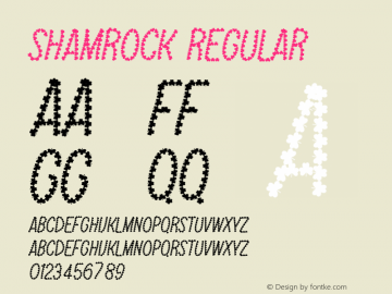 Shamrock Version 1.002;Fontself Maker 3.5.4图片样张