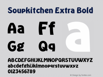 Soupkitchen Extra Bold Version 1.000图片样张