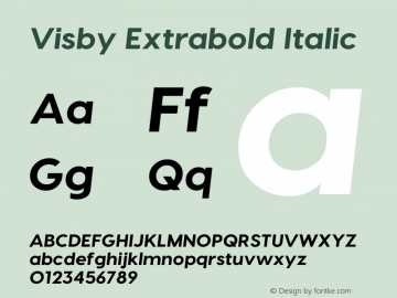 Visby Extrabold Italic 