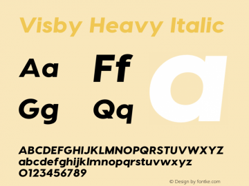 Visby Heavy Italic 