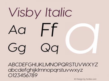 Visby Italic 