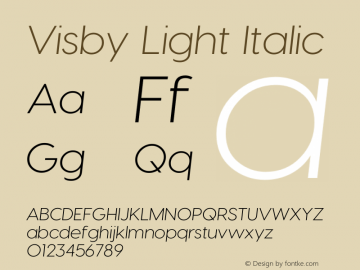 Visby Light Italic 