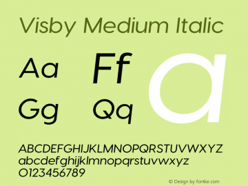 Visby Medium Italic 