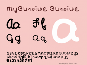 MyCursive Version 001.000图片样张