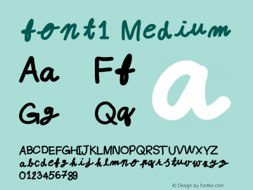 font1 Version 001.000图片样张