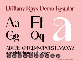 Brittany Rays Demo Version 1.001;Fontself Maker 3.5.7图片样张