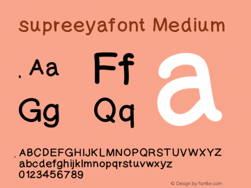 supreeyafont Version 001.000图片样张