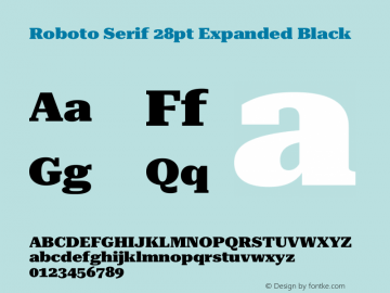 Roboto Serif 28pt Expanded Black Version 1.004图片样张