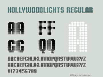 HollywoodLights Regular Version 1.00 Font Sample