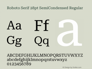 Roboto Serif 28pt SemiCondensed Regular Version 1.004图片样张