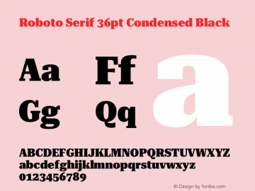 Roboto Serif 36pt Condensed Black Version 1.004图片样张