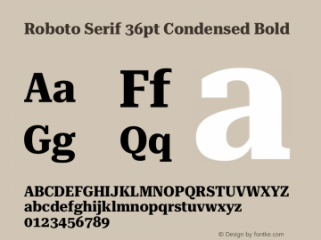 Roboto Serif 36pt Condensed Bold Version 1.004图片样张