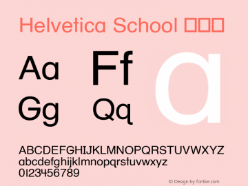 Helvetica School 常规体 图片样张