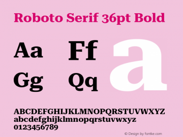 Roboto Serif 36pt Bold Version 1.004图片样张