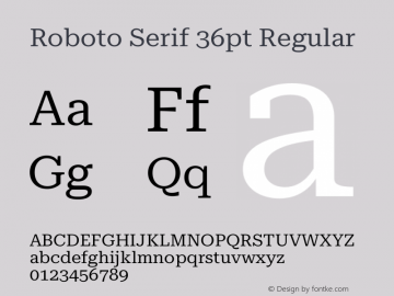 Roboto Serif 36pt Regular Version 1.004图片样张