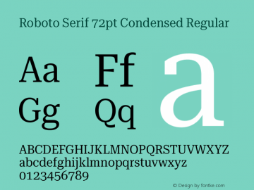 Roboto Serif 72pt Condensed Regular Version 1.004图片样张