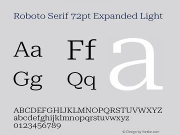 Roboto Serif 72pt Expanded Light Version 1.004图片样张