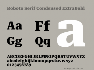 Roboto Serif Condensed ExtraBold Version 1.004图片样张