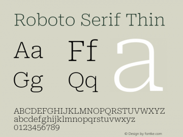 Roboto Serif Thin Version 1.004图片样张