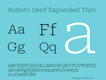 Roboto Serif Expanded Thin Version 1.004图片样张