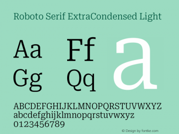 Roboto Serif ExtraCondensed Light Version 1.004图片样张