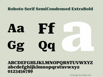 Roboto Serif SemiCondensed ExtraBold Version 1.004图片样张