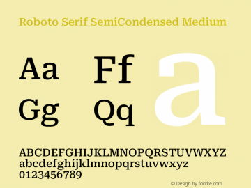 Roboto Serif SemiCondensed Medium Version 1.004图片样张