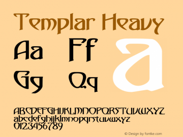 Templar Heavy Rev. 003.000 Font Sample