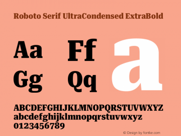 Roboto Serif UltraCondensed ExtraBold Version 1.004图片样张