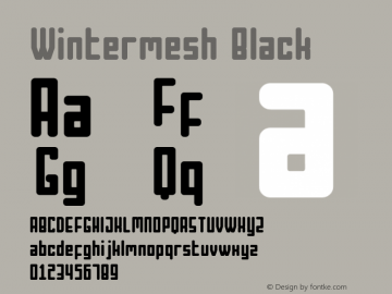 Wintermesh Black Version 1.00;February 8, 2022;FontCreator 13.0.0.2683 32-bit图片样张