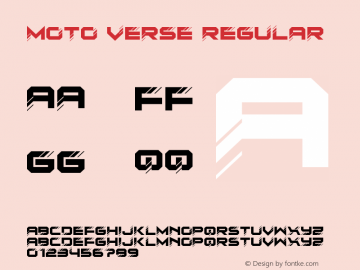 MOTO VERSE Version 1.00;February 6, 2022;FontCreator 11.5.0.2427 32-bit图片样张