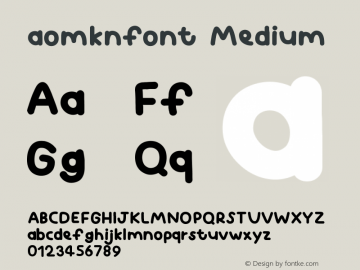 aomknfont Version 001.000图片样张