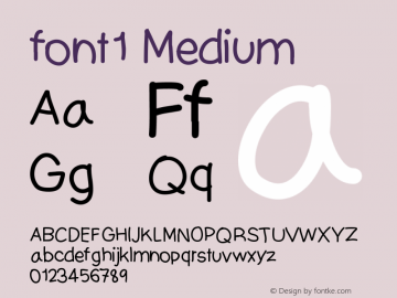 font1 Version 001.000图片样张