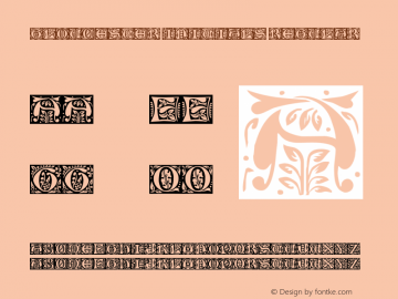 Gloucester Initials Regular Macromedia Fontographer 4.1.4 7/20/99 Font Sample